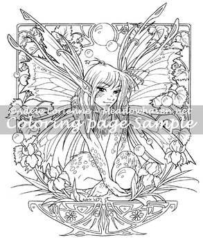 Art of Meadowhaven Coloring Page: Fairy Bubbles