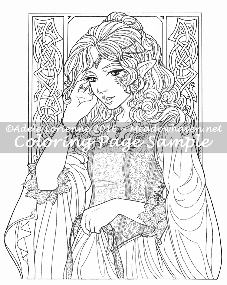 Art of Meadowhaven Coloring Page: Princess