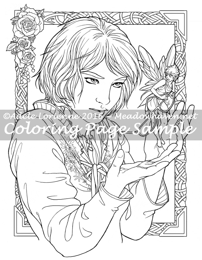 Art of Meadowhaven Coloring Page: Fairy Thief