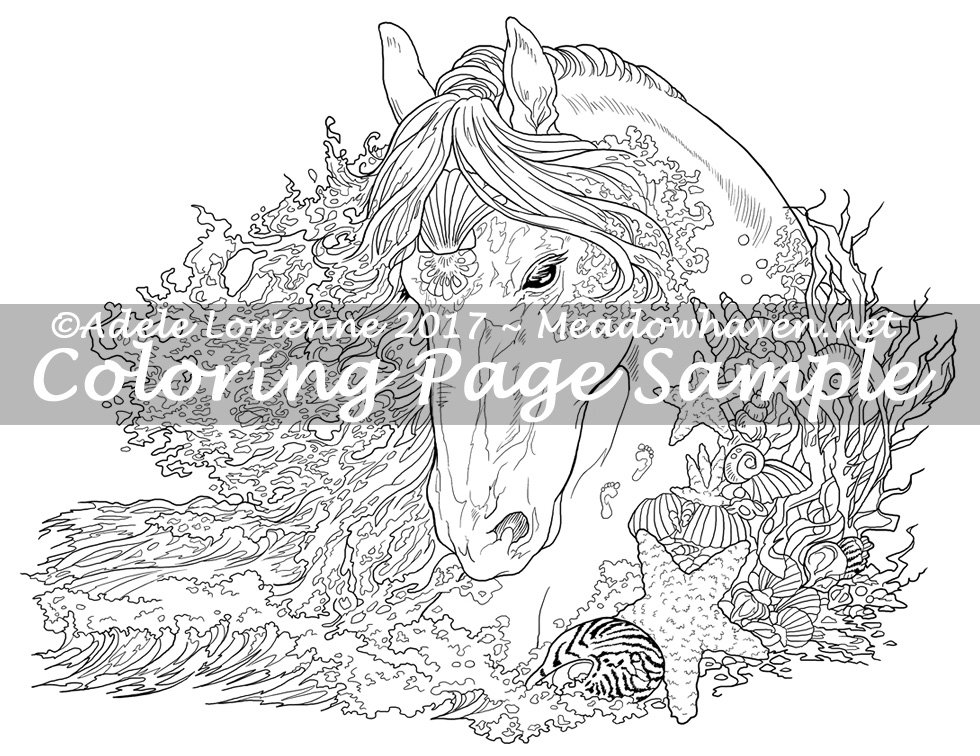 Art of Meadowhaven Coloring Page: SeaHorse