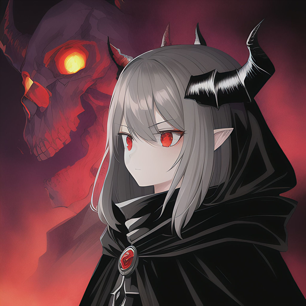 Demon Transformation Demon girl with black cape by Elmer-TF-TG on DeviantArt