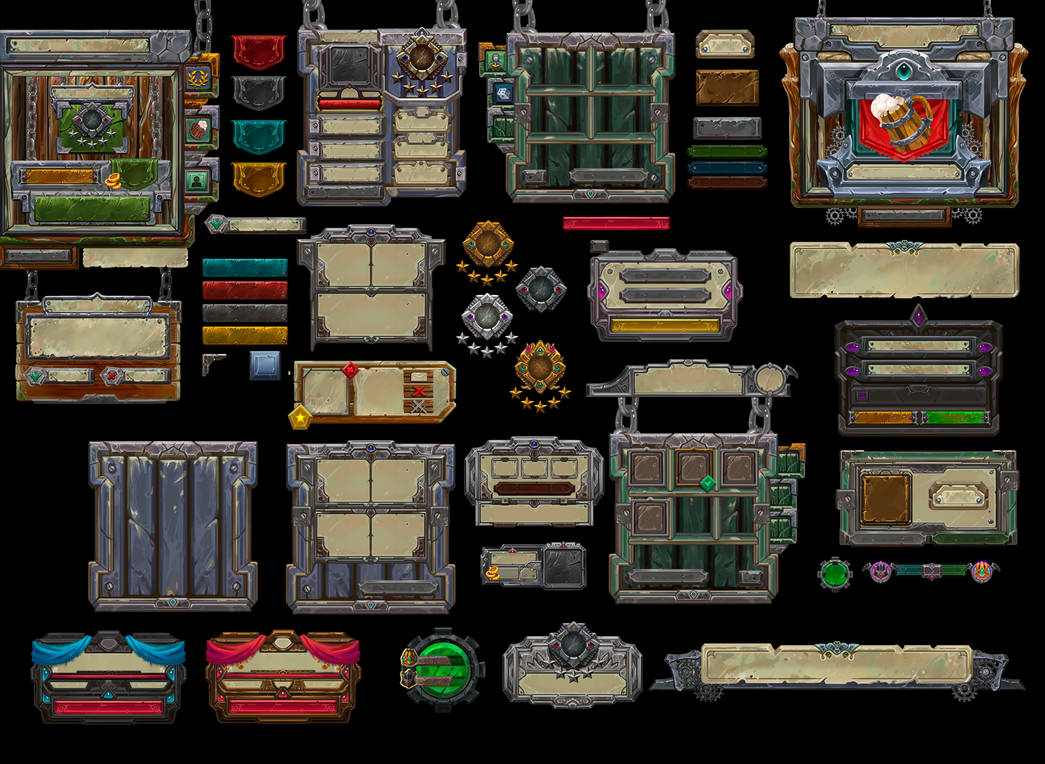 Deviantart Old Ui UI for game by Fialinija on DeviantArt