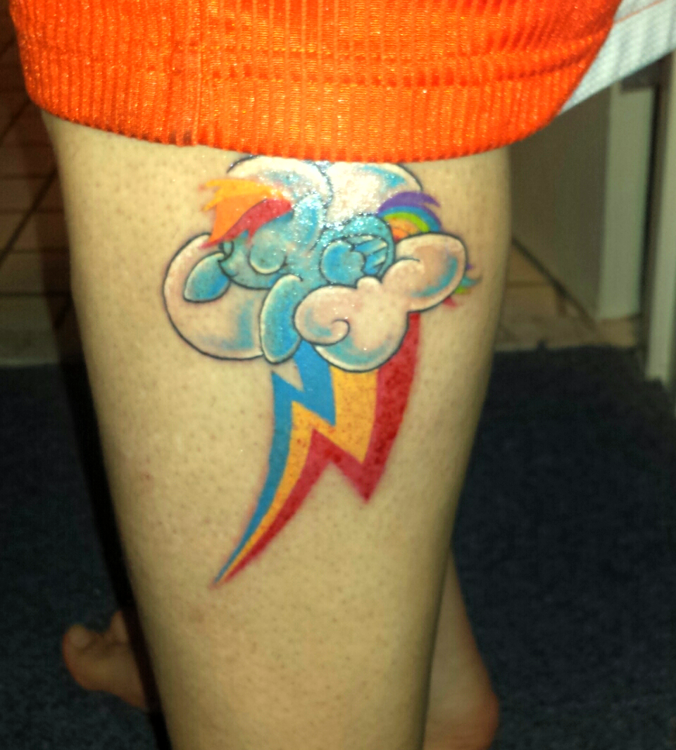 Rainbow Dash Tattoo ~ Sleeping on Her Cutie Mark