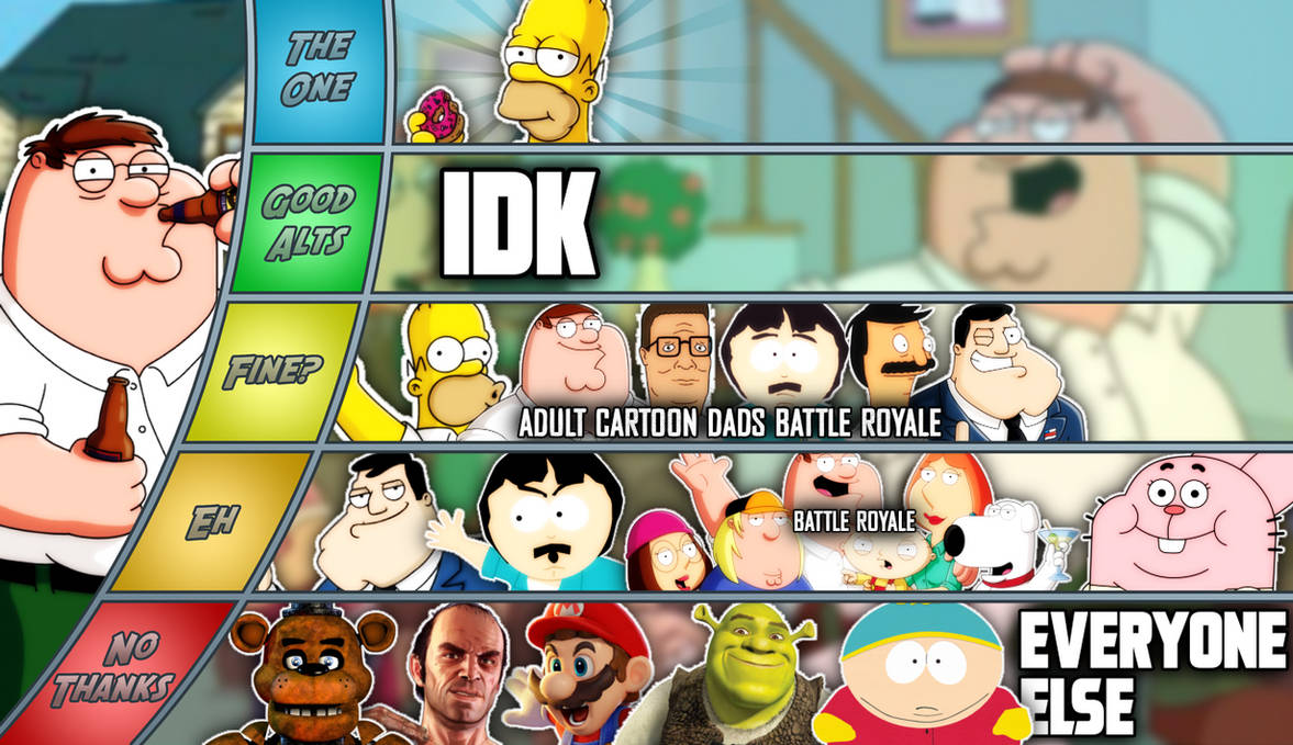 Peter Griffin (Family Guy) MU Tier List ! by Ty50nTheSkeleton on  DeviantArt