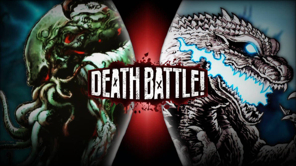 Godzilla vs. Cthulhu-none water bottle drinkware-Melee_Ninja by TeeFury