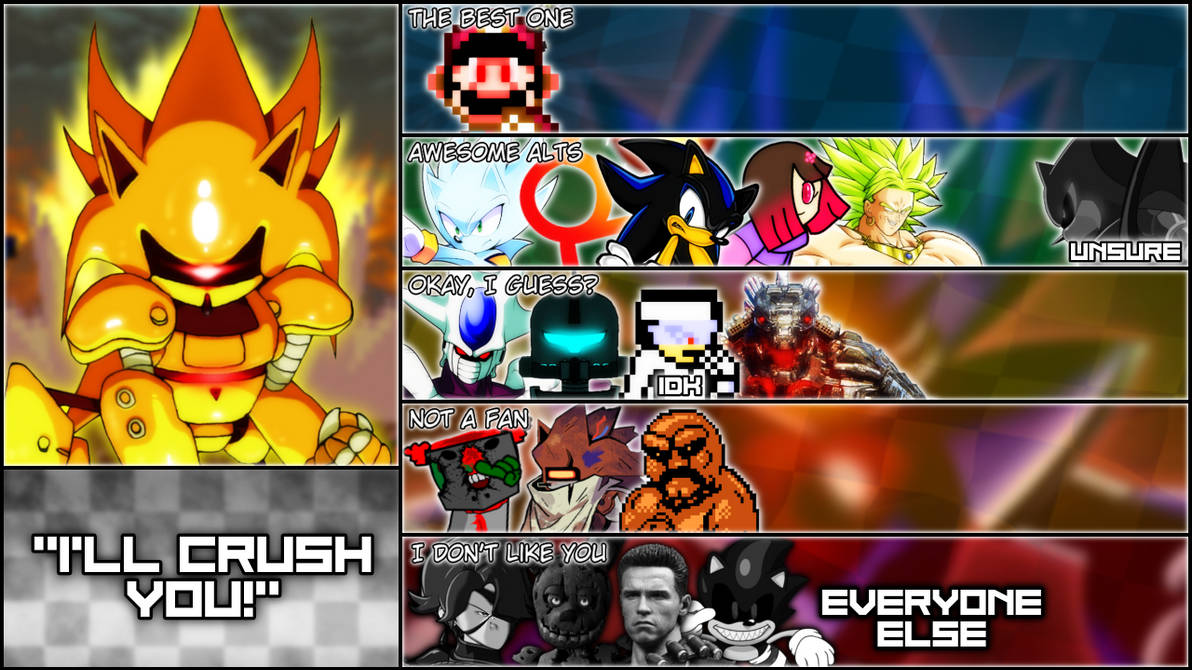 Mecha Sonic/Metallix (SMBZ) Tier List 2.0! by Ty50nTheSkeleton on ...