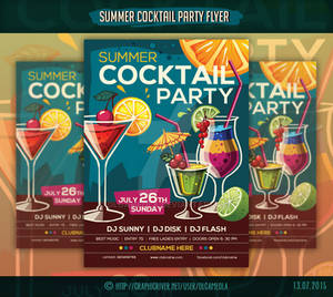 Summer Cocktail Party Flyer Template