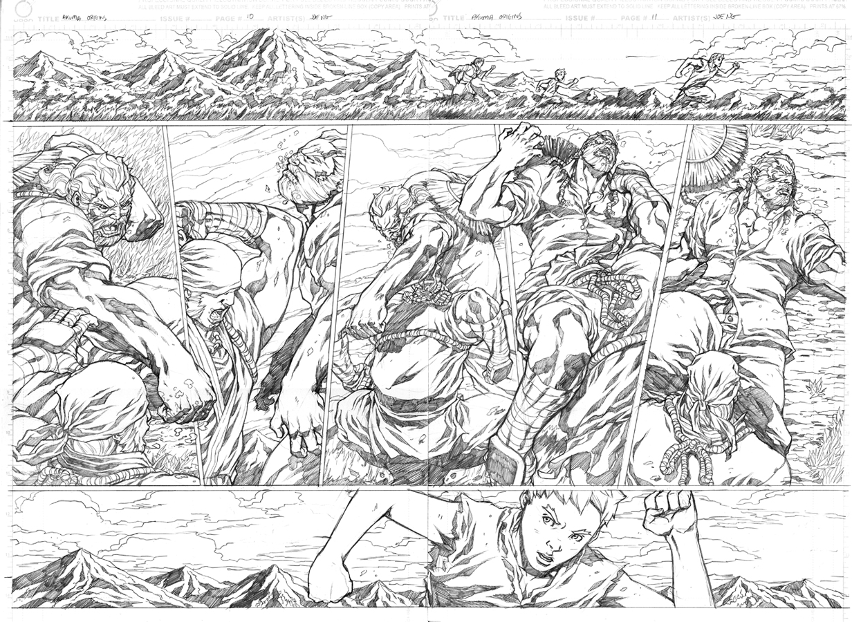 Akuma origins pencils page10-11