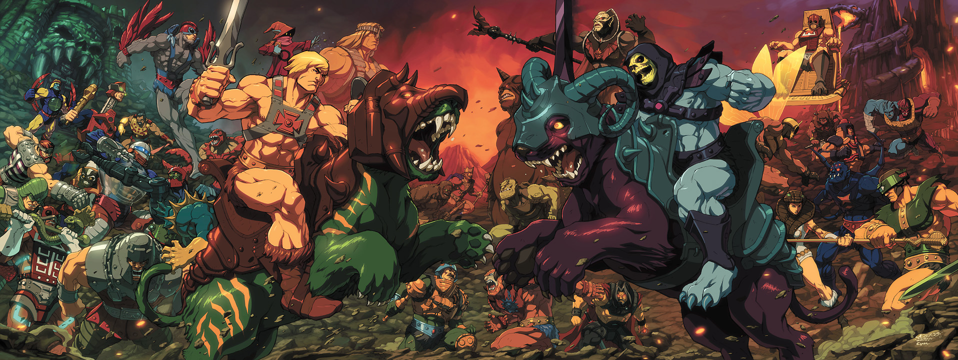Masters of the Universe Battle scene