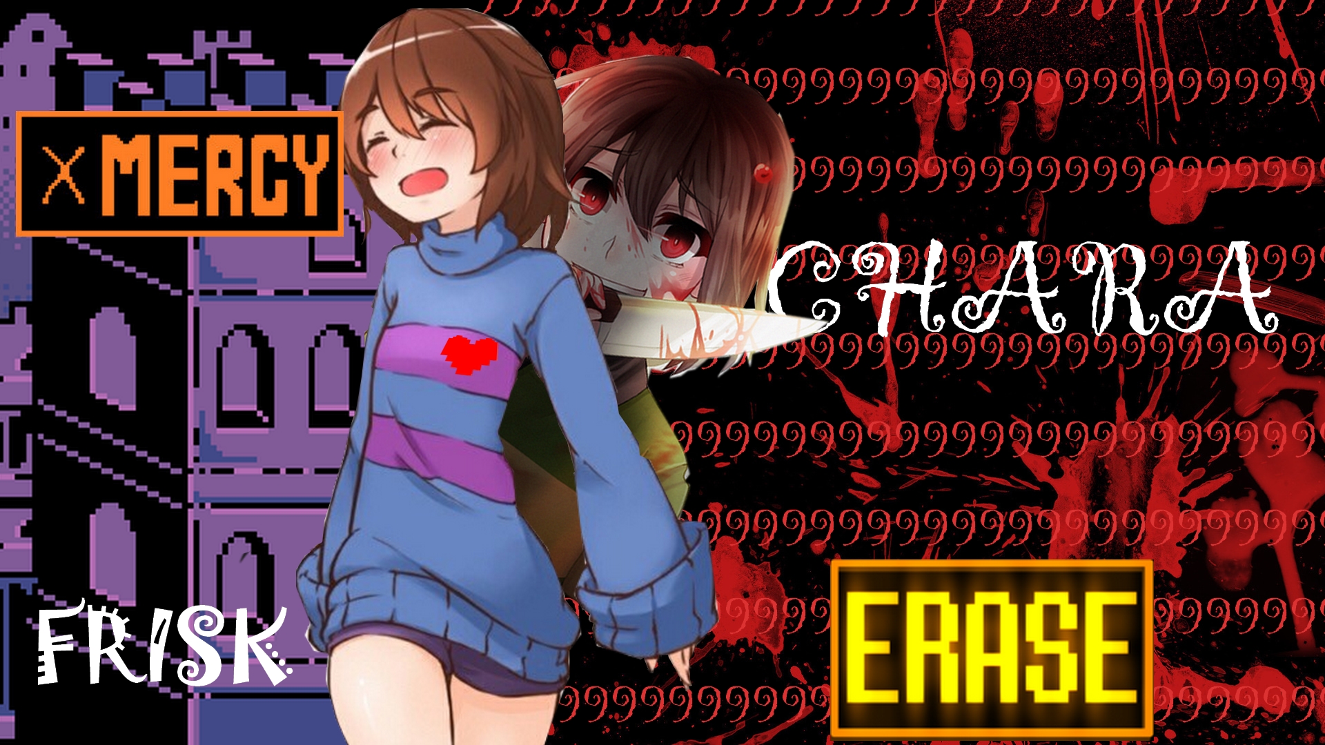 Undertale Wallpaper Chara Frisk By Avrilwawe48 On Deviantart Undertale Wallpaper Chara Frisk By Avrilwawe48 On Deviantart