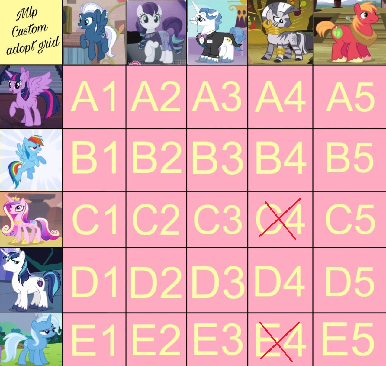 Numget Mlp MLP pony adopt grid number 2 (Open) by imbunbun on DeviantArt