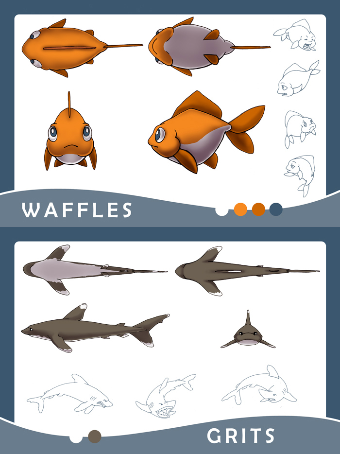 Characters - Waffles and Grits by bytesizetreasure
