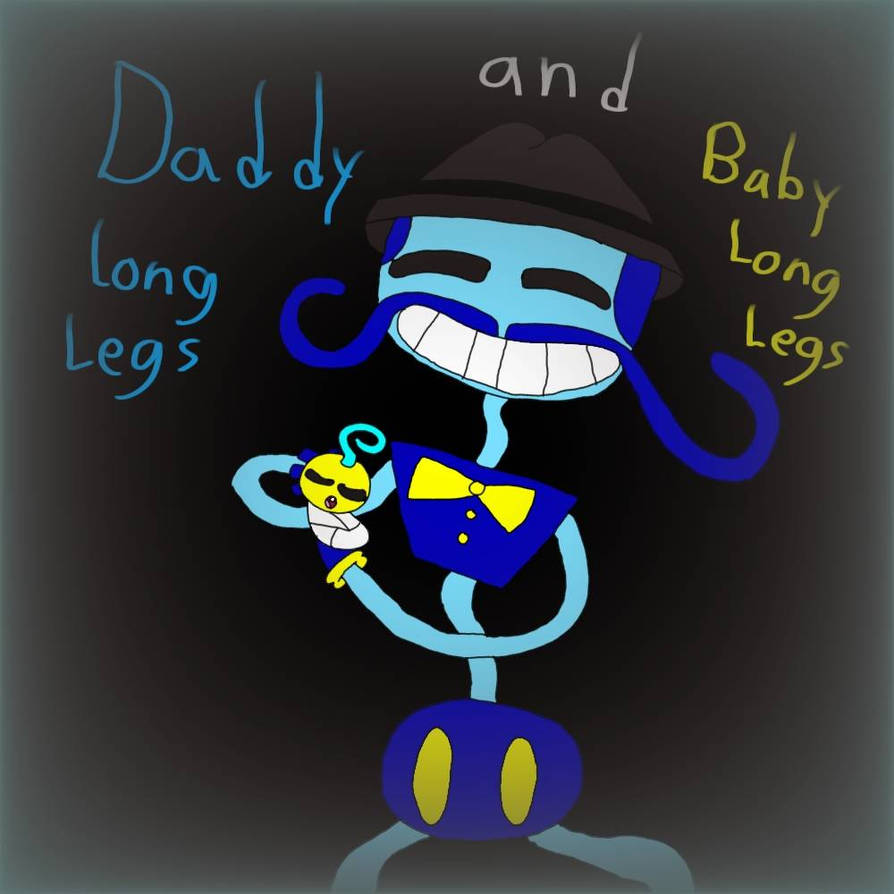 papa and baby long legs