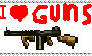 I love Guns Stamp