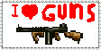 I love Guns Stamp