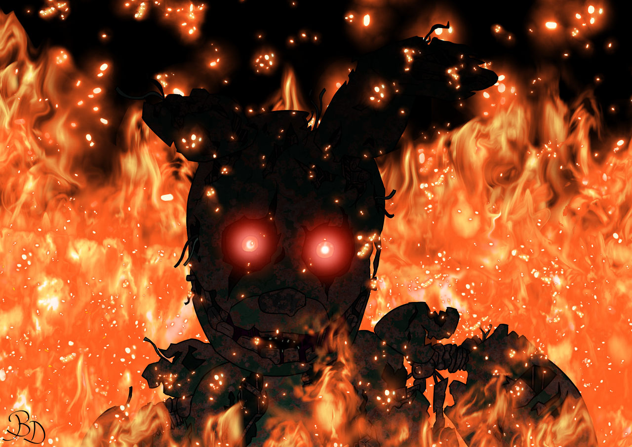 Burning Springtrap by Valoriii on DeviantArt