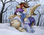 Comm: Snowy Hug by pridark