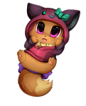 Chibi Comm: Hoodie eevee by pridark