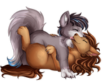 Comm: Playful Wolfies by pridark