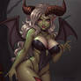 Tiana as a sexy Demon