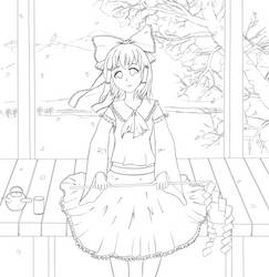 Reimu lineart