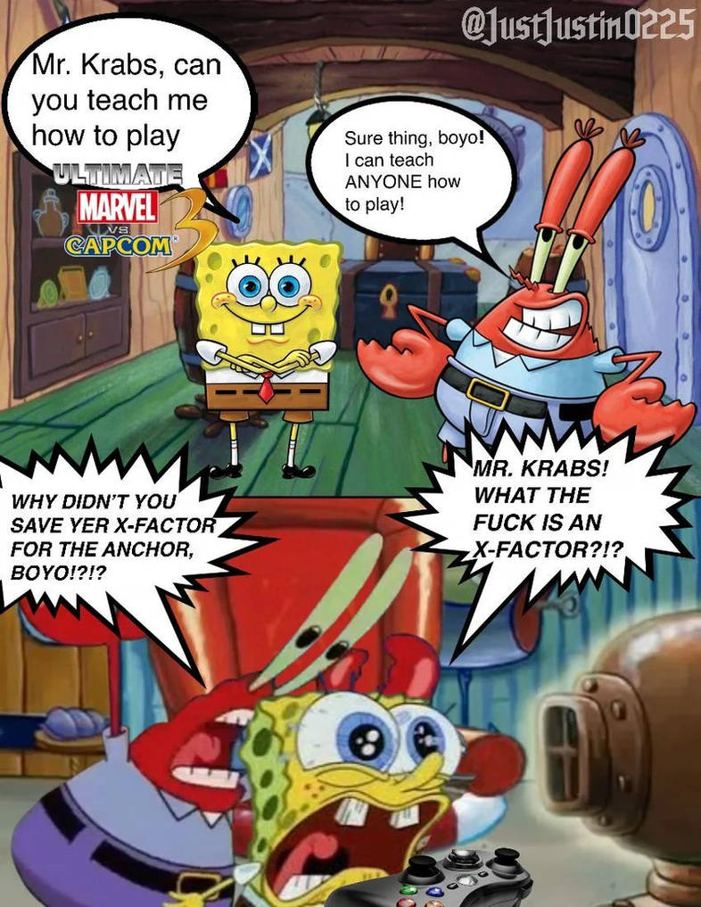 Sponge Cipher Mr Krabs Teaches SpongeBob by BillCipher67 on DeviantArt