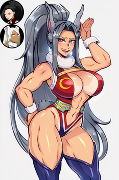 Momo Yaoyorozu/Mirko Character Fusion Redux