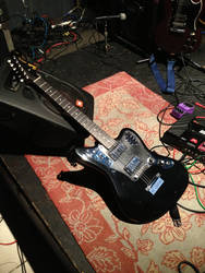 Fender Jaguar Special HH on monitor at gig