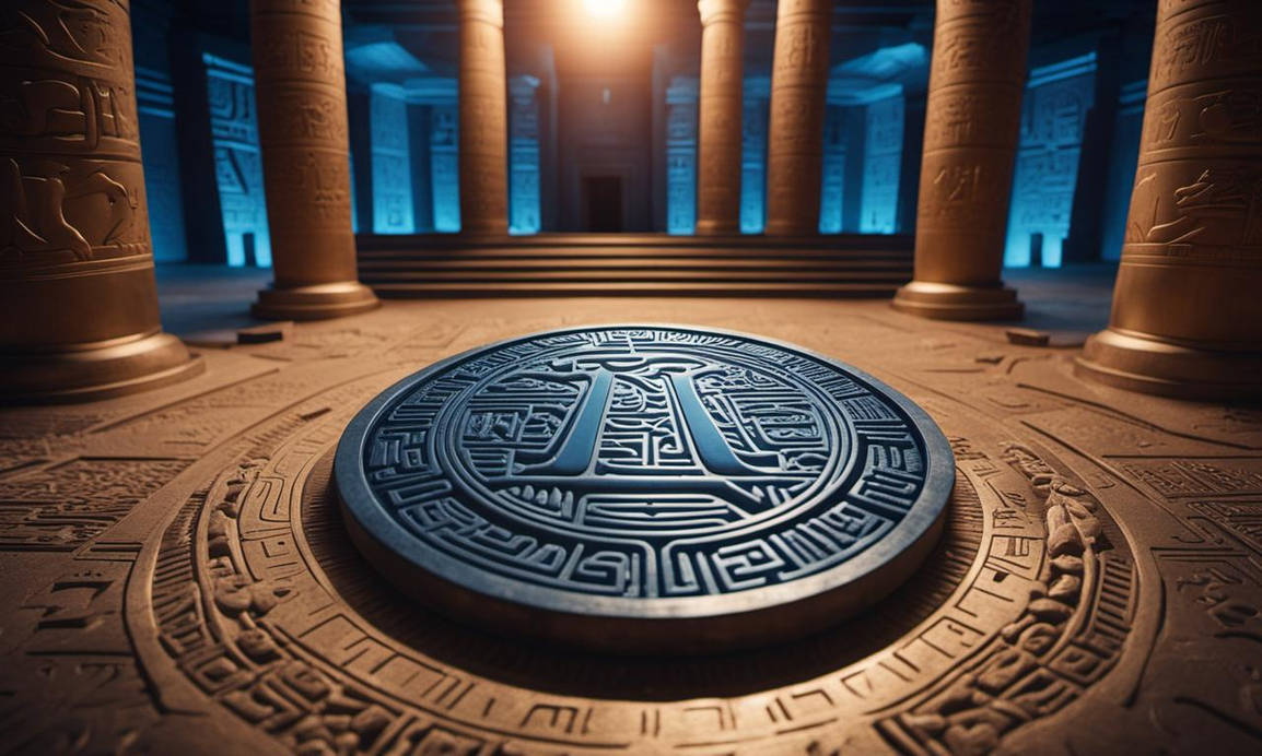 Giant Pi Symbol Engraved Next To Hieroglyphs Glowi By EncryptedKnight giant-pi-symbol-engraved-next-to-hieroglyphs-glowi-by-encryptedknight