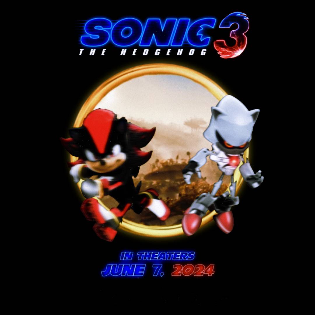 Sonic 3 poster edit by me (2024) in 2023  Sonic the movie, Sonic the  hedgehog, Sonic