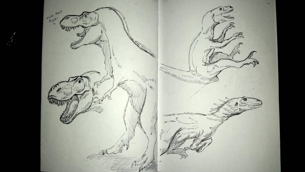 T Rex Raptor Comic T Rex, Raptor sketch by UluPoPoArt on DeviantArt