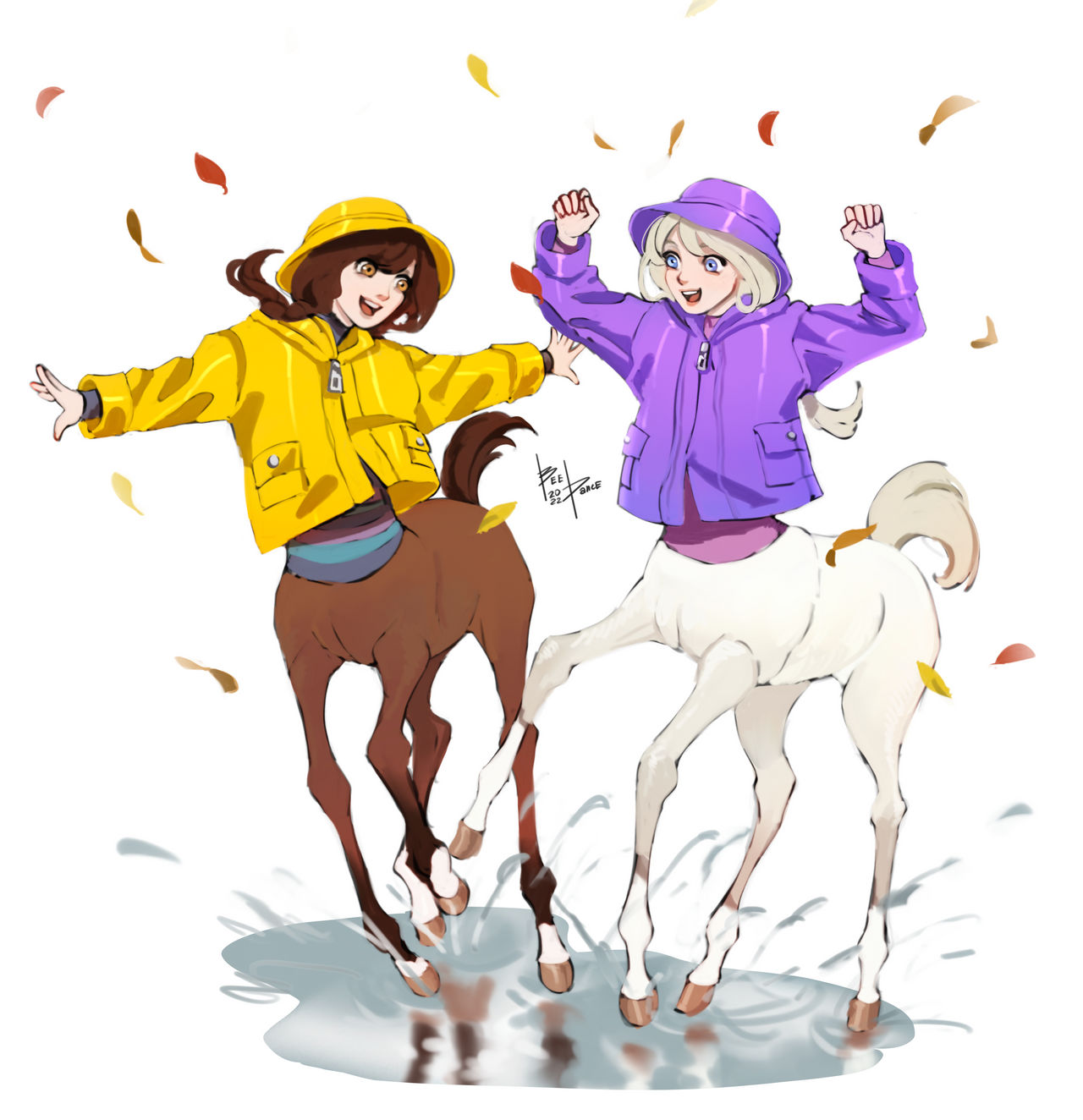 Baby Centaurs Have Fun In Autumn By BeeDance44 On DeviantArt baby-centaurs-have-fun-in-autumn-by-beedance44-on-deviantart