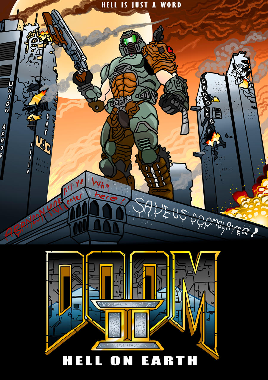 Doom 2 Hell On Earth Poster By Jarol Tilap On DeviantArt doom-2-hell-on-earth-poster-by-jarol-tilap-on-deviantart