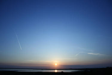 sunset over the river yare.