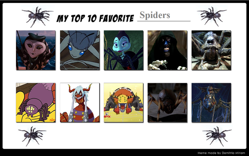 Famous Spiders My Top 10 Favorite Spiders by Ezmanify on DeviantArt