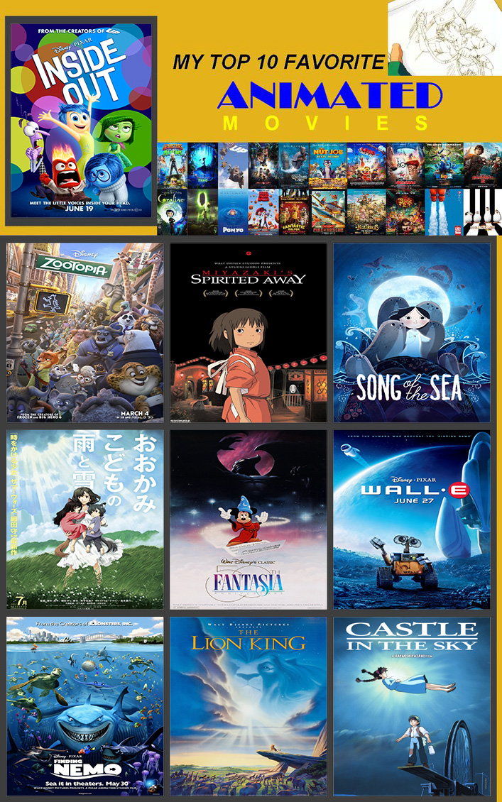 My Top 10 Favorite Animated Movies by Ezmanify on DeviantArt