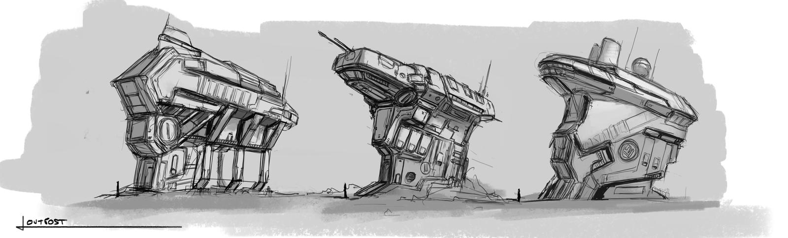 outpost concepts by Asahisuperdry on DeviantArt