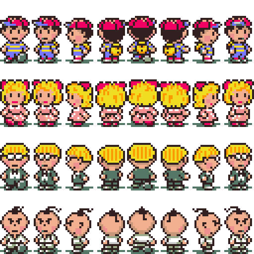 Direction Sprites EB direction-consistent walk sprites by StickyChannel92 on DeviantArt
