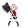 Sakura has an axe