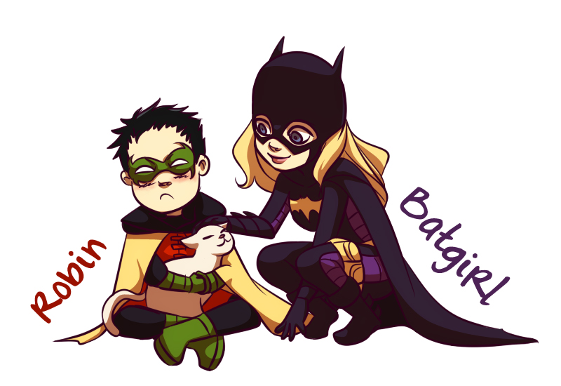 Batgirl, Robin and the Kitty