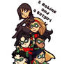 5 Robins and a Batgirl