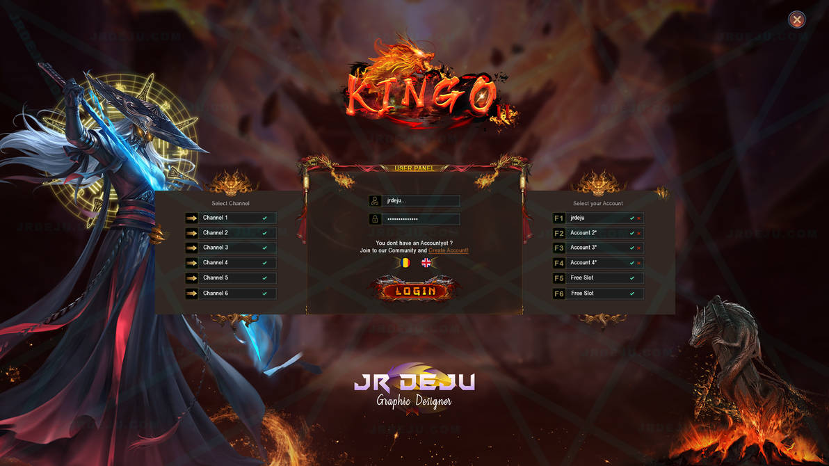 Interfata Login Kingo2 Template Metin2 by dejujr on DeviantArt
