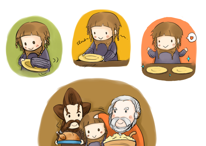 The Hobbit:: Ori, Dori and Nori by caylren