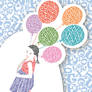 girl and baloons