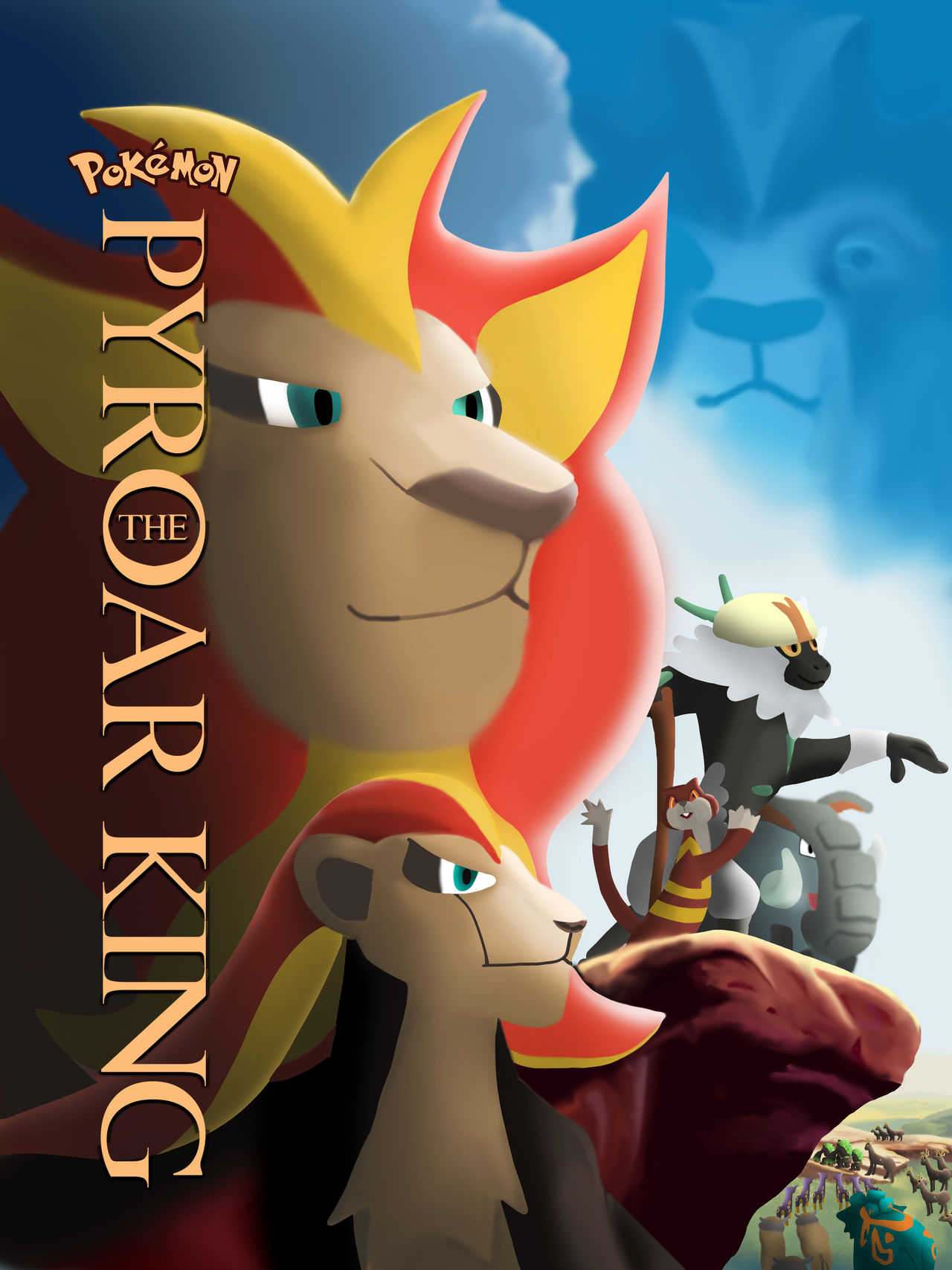 Pyroar Posters The Pyroar King by JameH125 on DeviantArt