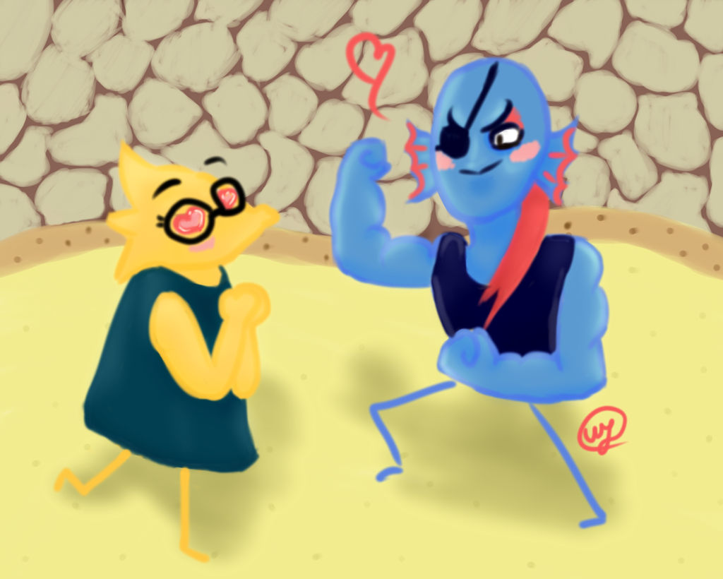 Alphys x Undyne by KawaiiDemonUle on DeviantArt