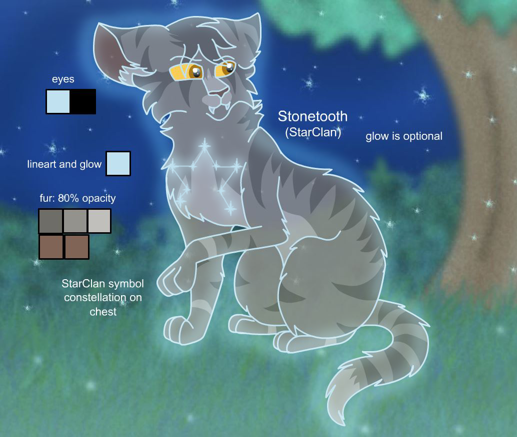 Stonetooth Warriors Design #924: Stonetooth (StarClan) by theDawnmist on DeviantArt