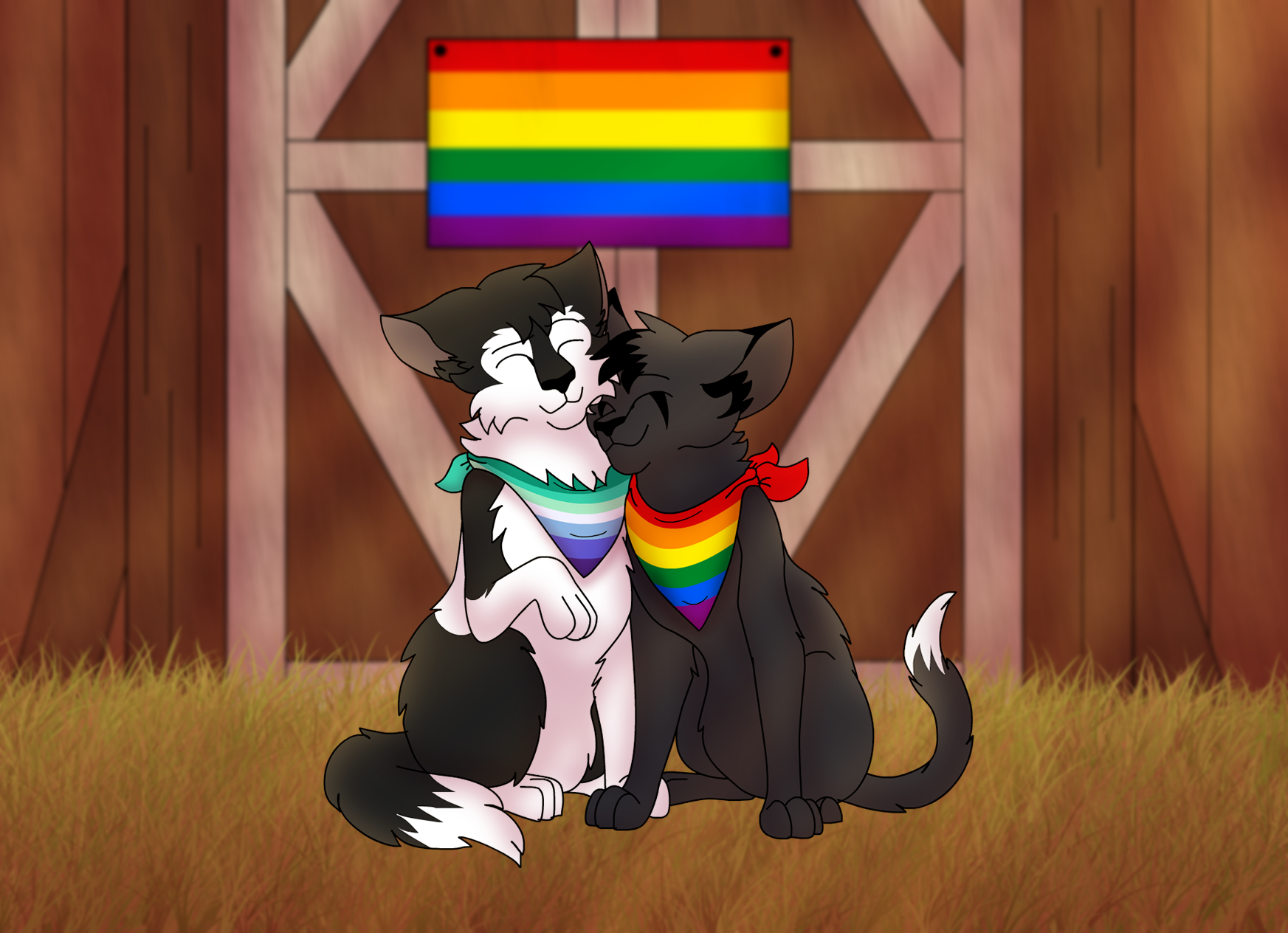 I drew Ravenpaw and Barley for Valentines Gay 💕💕 : r/WarriorCats