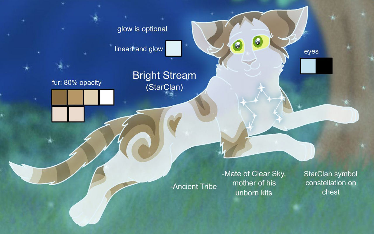 Bright Stream Warriors Design: Bright Stream (StarClan) by theDawnmist on DeviantArt