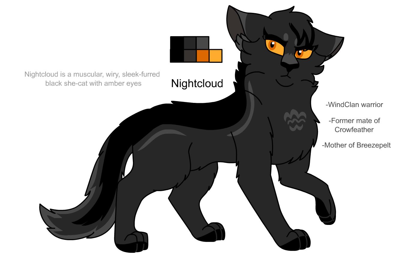 Warriors Design: Nightcloud (2022) by theDawnmist on DeviantArt